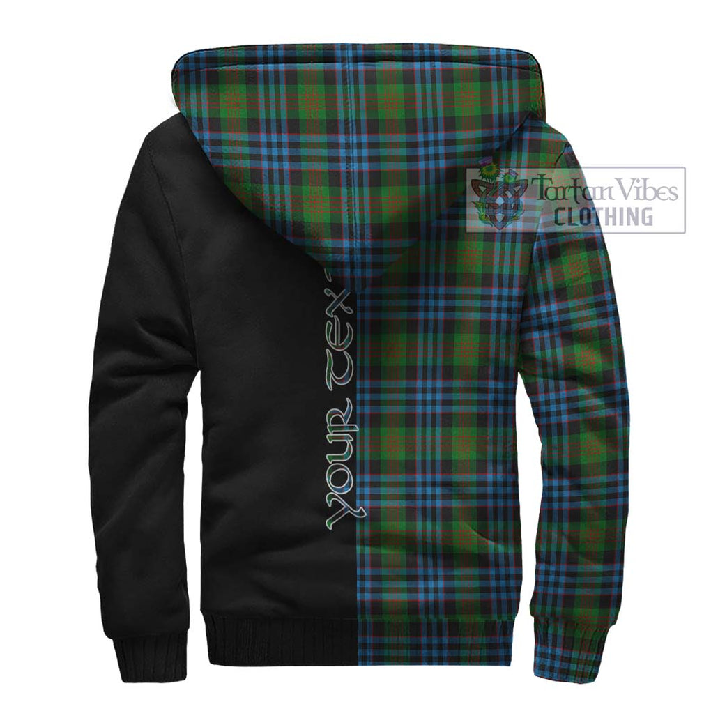 Newlands Tartan Sherpa Hoodie with Family Crest and Half Of Me Style - Tartanvibesclothing Shop