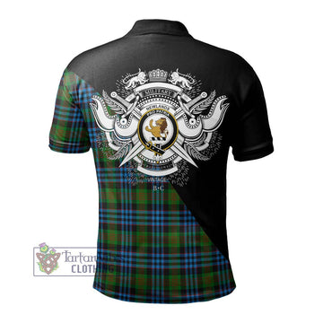 Newlands Tartan Polo Shirt with Family Crest and Military Logo Style