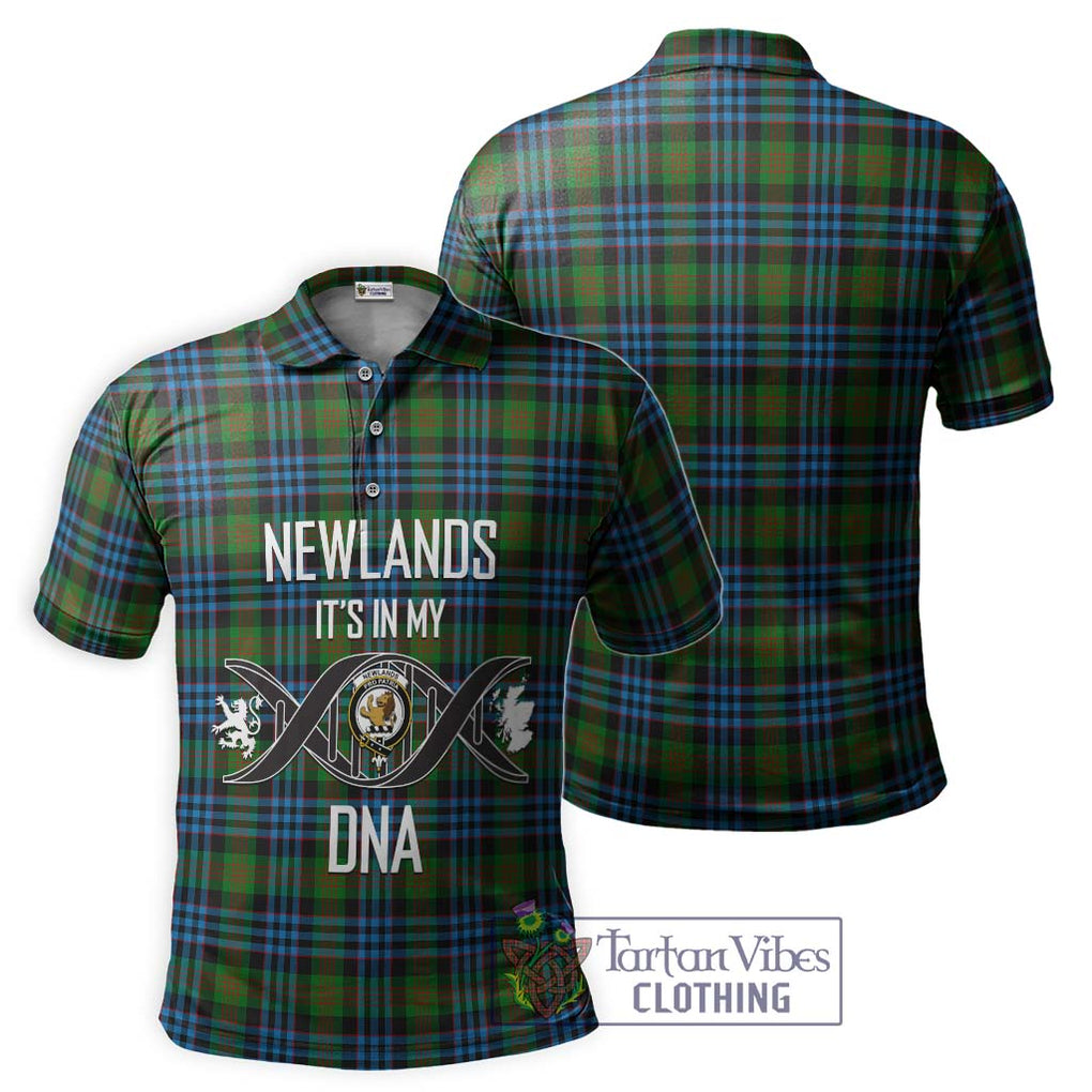 Newlands Tartan Polo Shirt with Family Crest DNA In Me Style - Tartanvibesclothing Shop