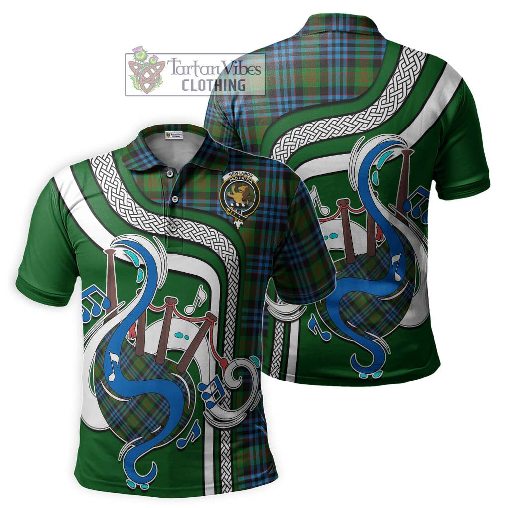 Tartan Vibes Clothing Newlands of Lauriston Tartan Polo Shirt with Epic Bagpipe Style