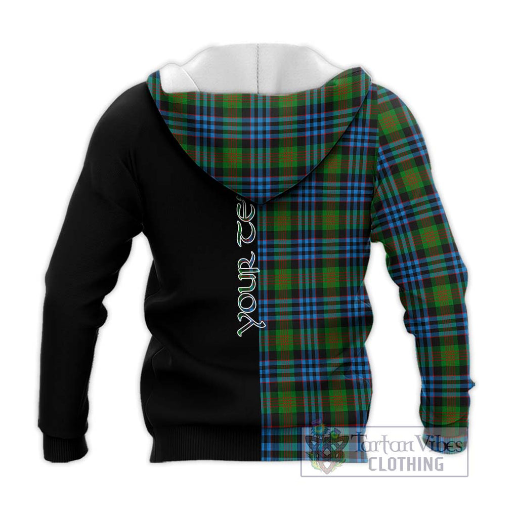 Newlands Tartan Knitted Hoodie with Family Crest and Half Of Me Style - Tartanvibesclothing Shop