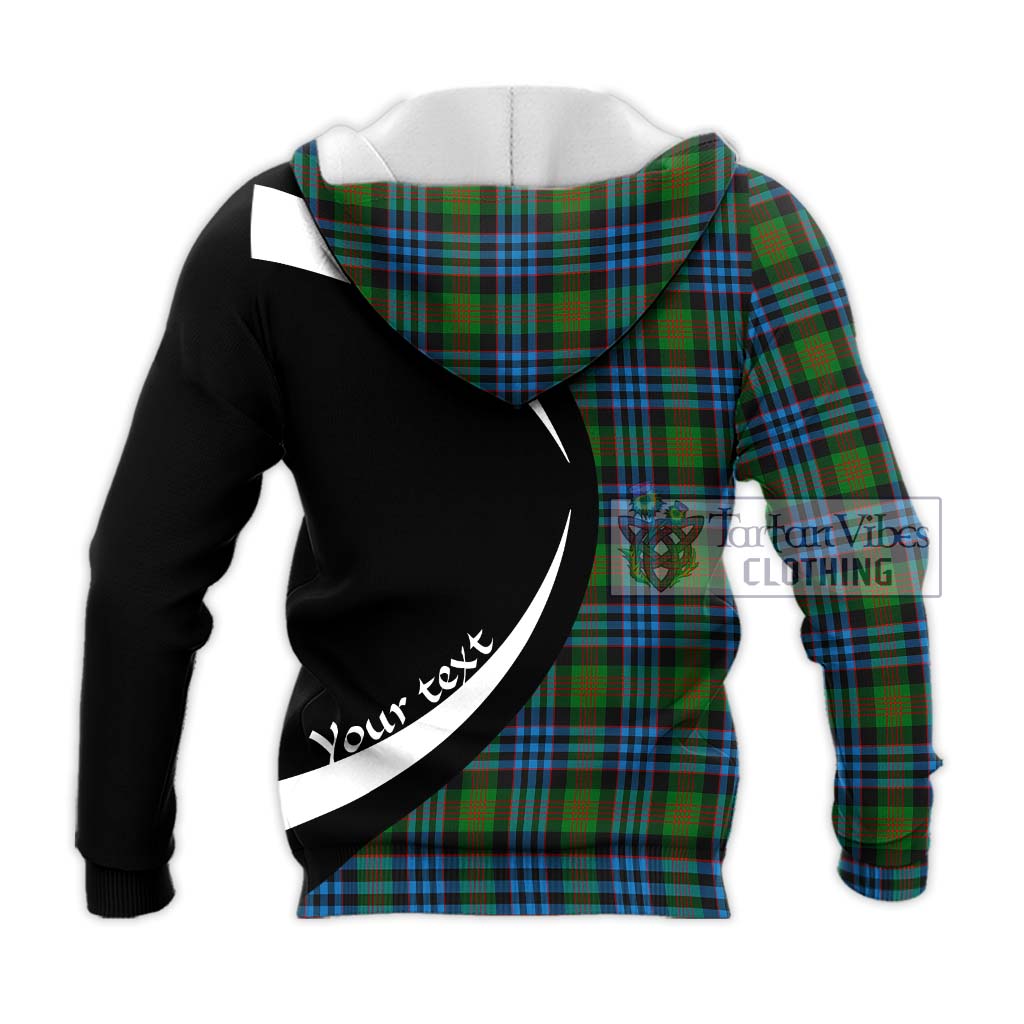 Newlands Tartan Knitted Hoodie with Family Crest Circle Style - Tartan Vibes Clothing