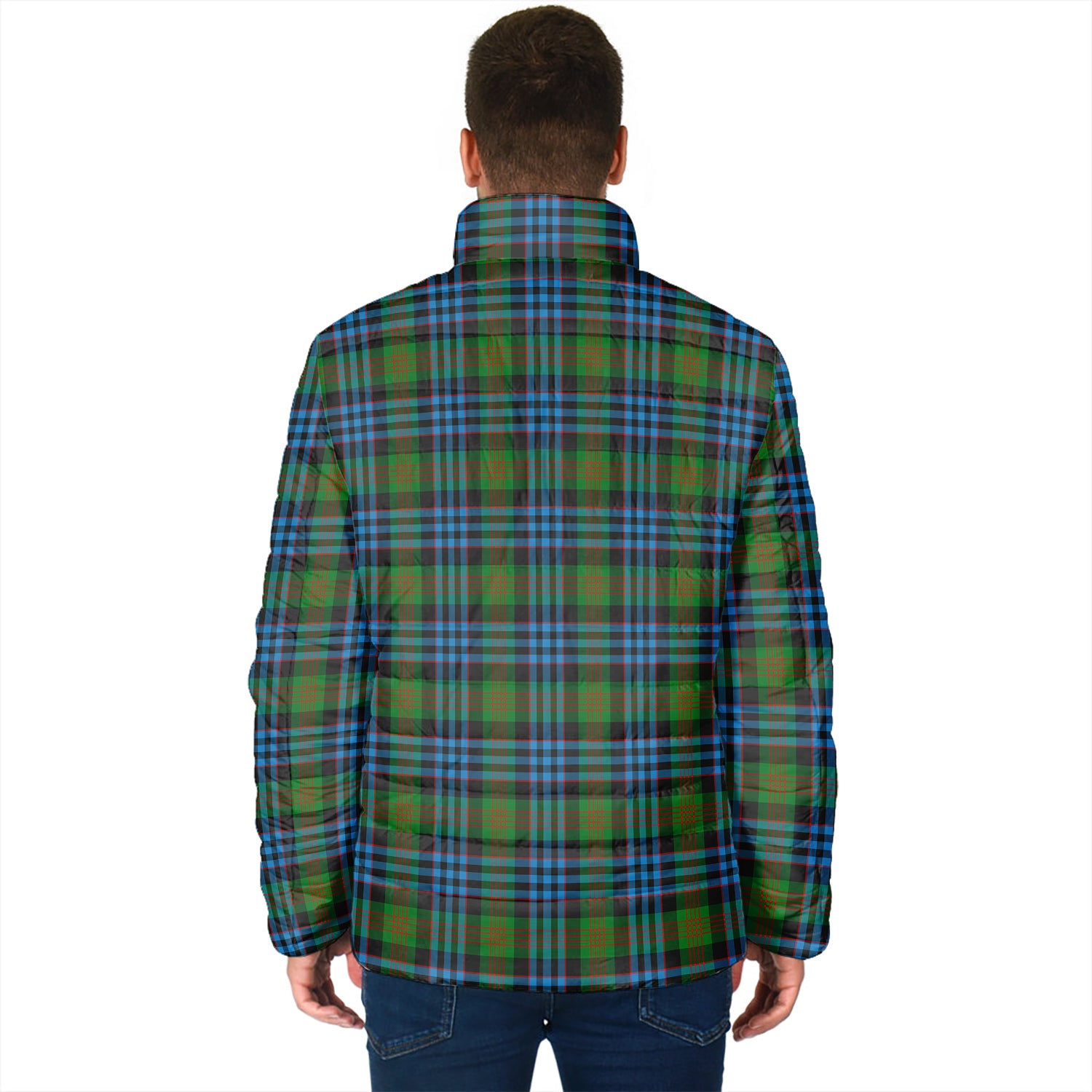 Newlands Tartan Padded Jacket with Family Crest - Tartan Vibes Clothing