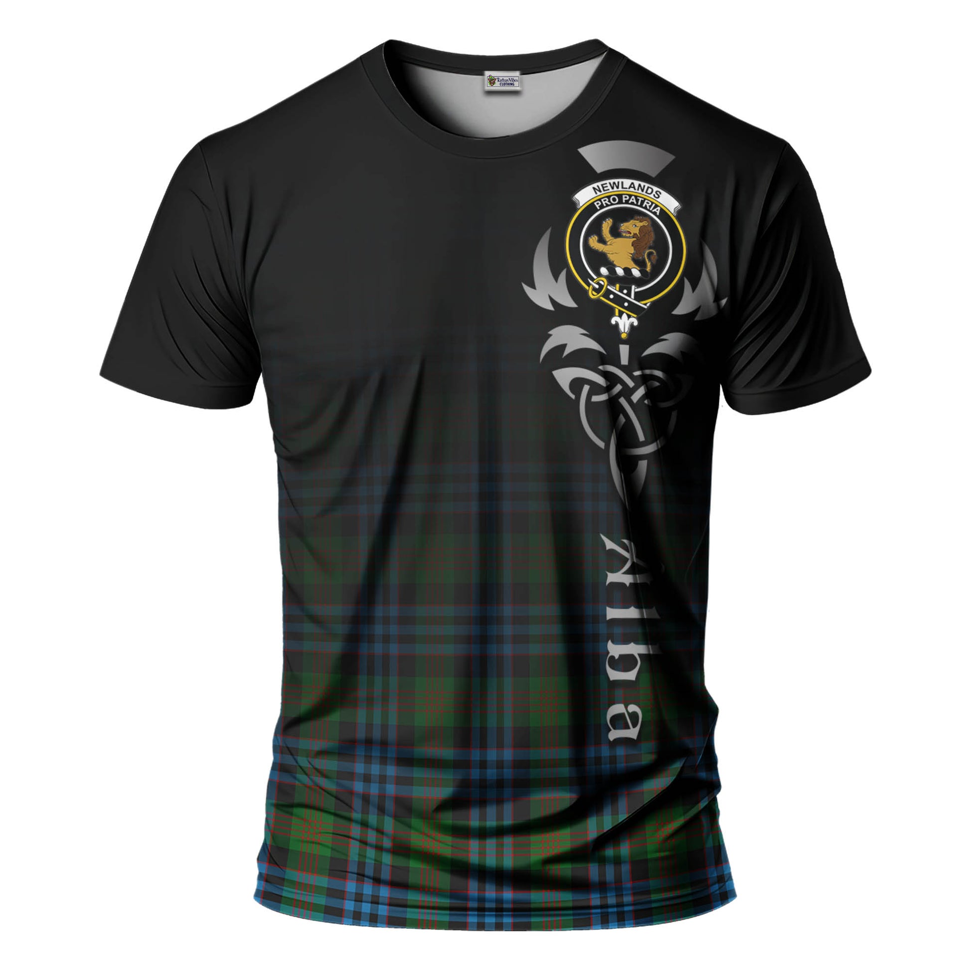 Tartan Vibes Clothing Newlands of Lauriston Tartan T-Shirt Featuring Alba Gu Brath Family Crest Celtic Inspired