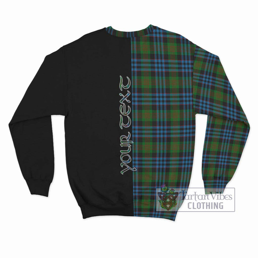 Newlands Tartan Sweatshirt with Family Crest and Half Of Me Style - Tartanvibesclothing Shop