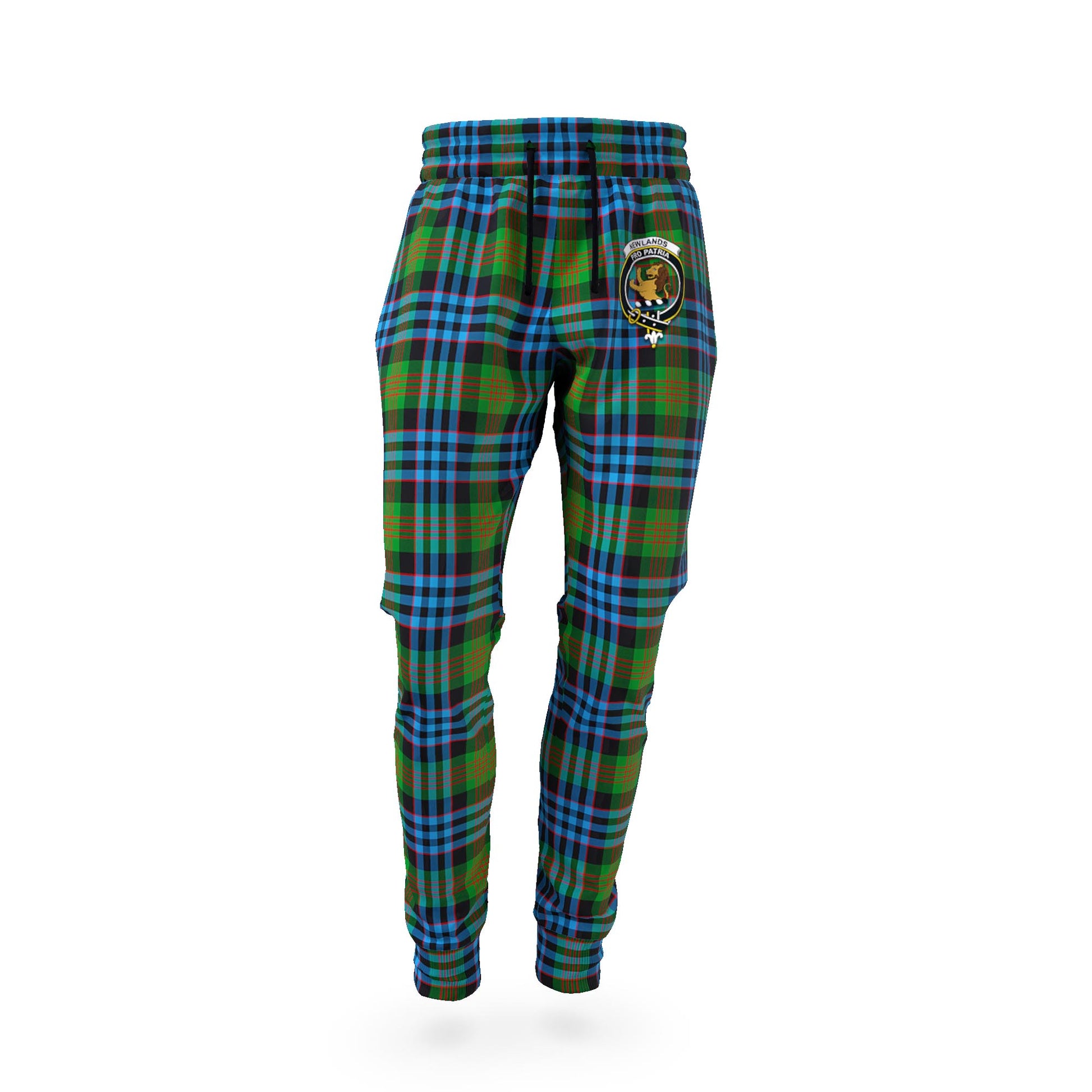 Newlands Tartan Joggers Pants with Family Crest - Tartan Vibes Clothing