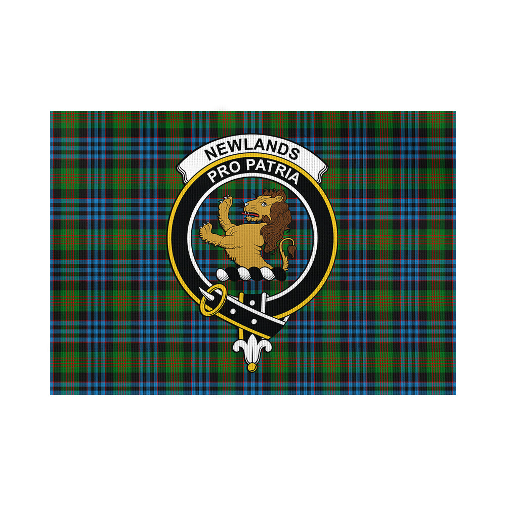 Newlands Tartan Flag with Family Crest - Tartan Vibes Clothing