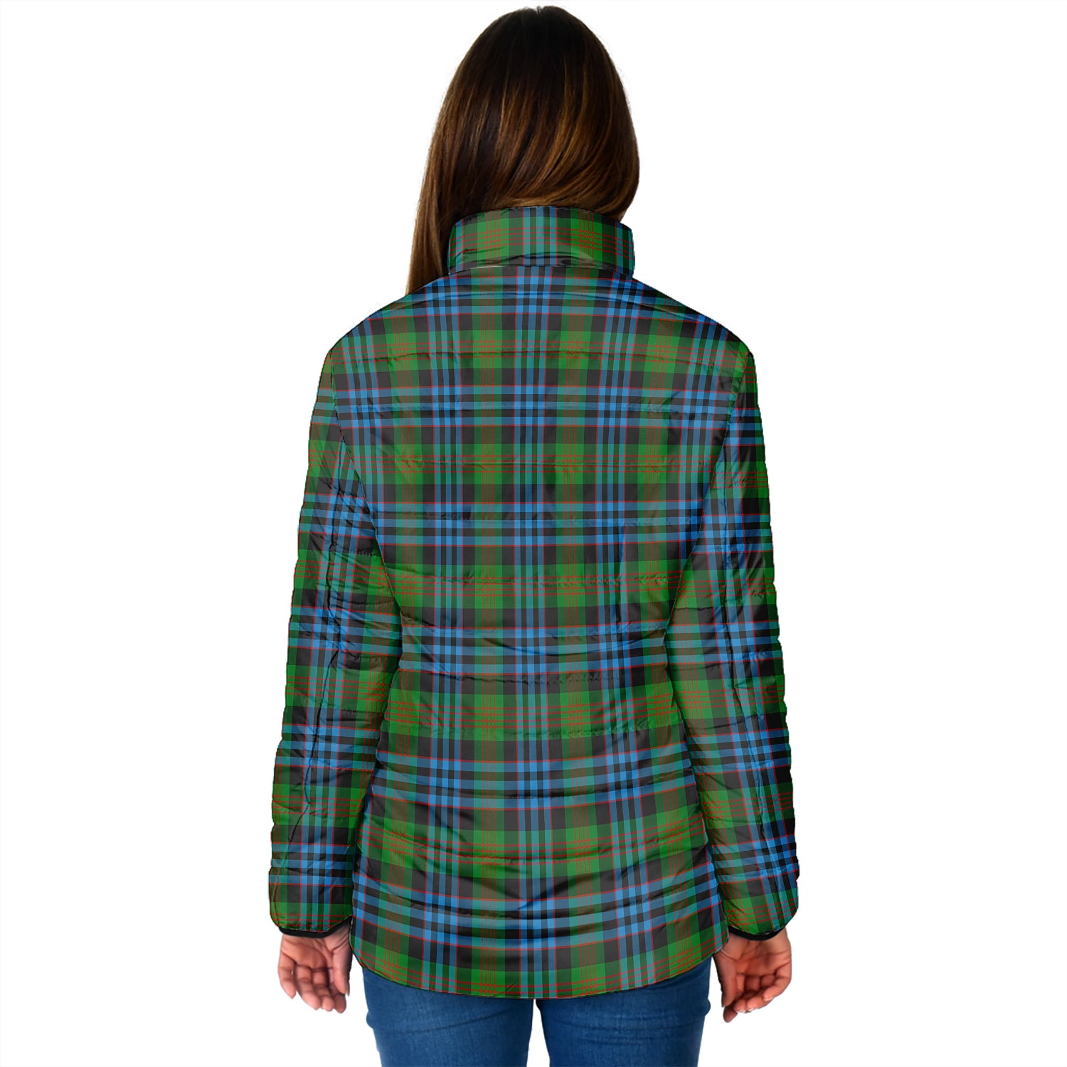 Newlands Tartan Padded Jacket with Family Crest - Tartan Vibes Clothing