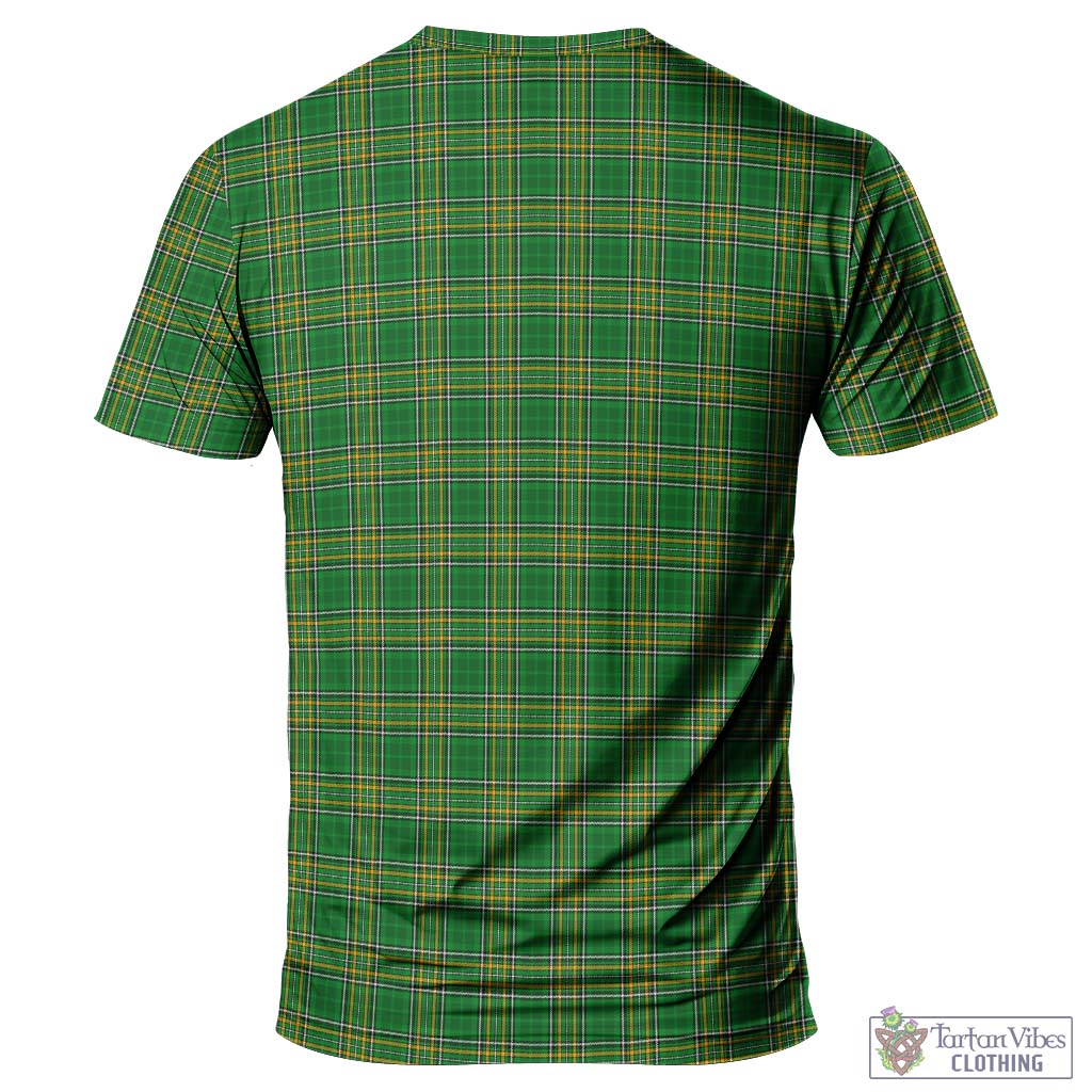 Tartan Vibes Clothing Newman Ireland Clan Tartan T-Shirt with Family Seal