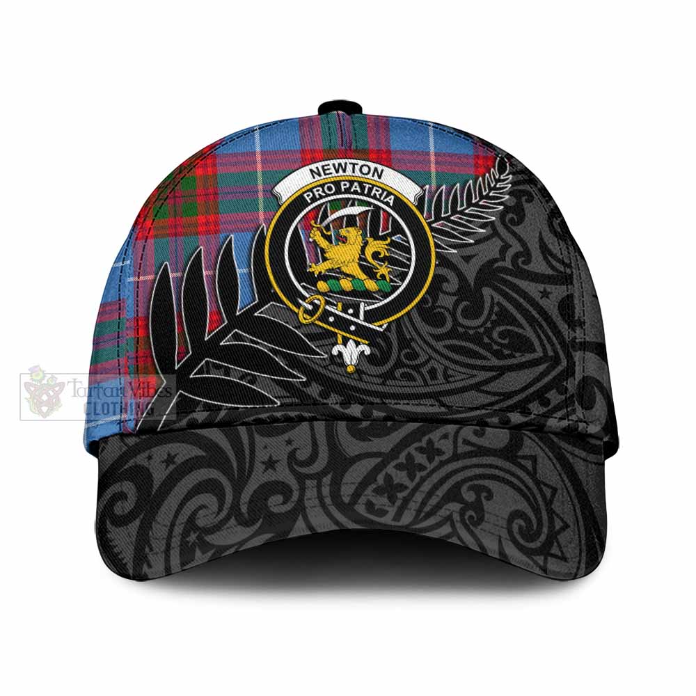 Tartan Vibes Clothing Newton Tartan Classic Cap with New Zealand Silver Fern Half Style