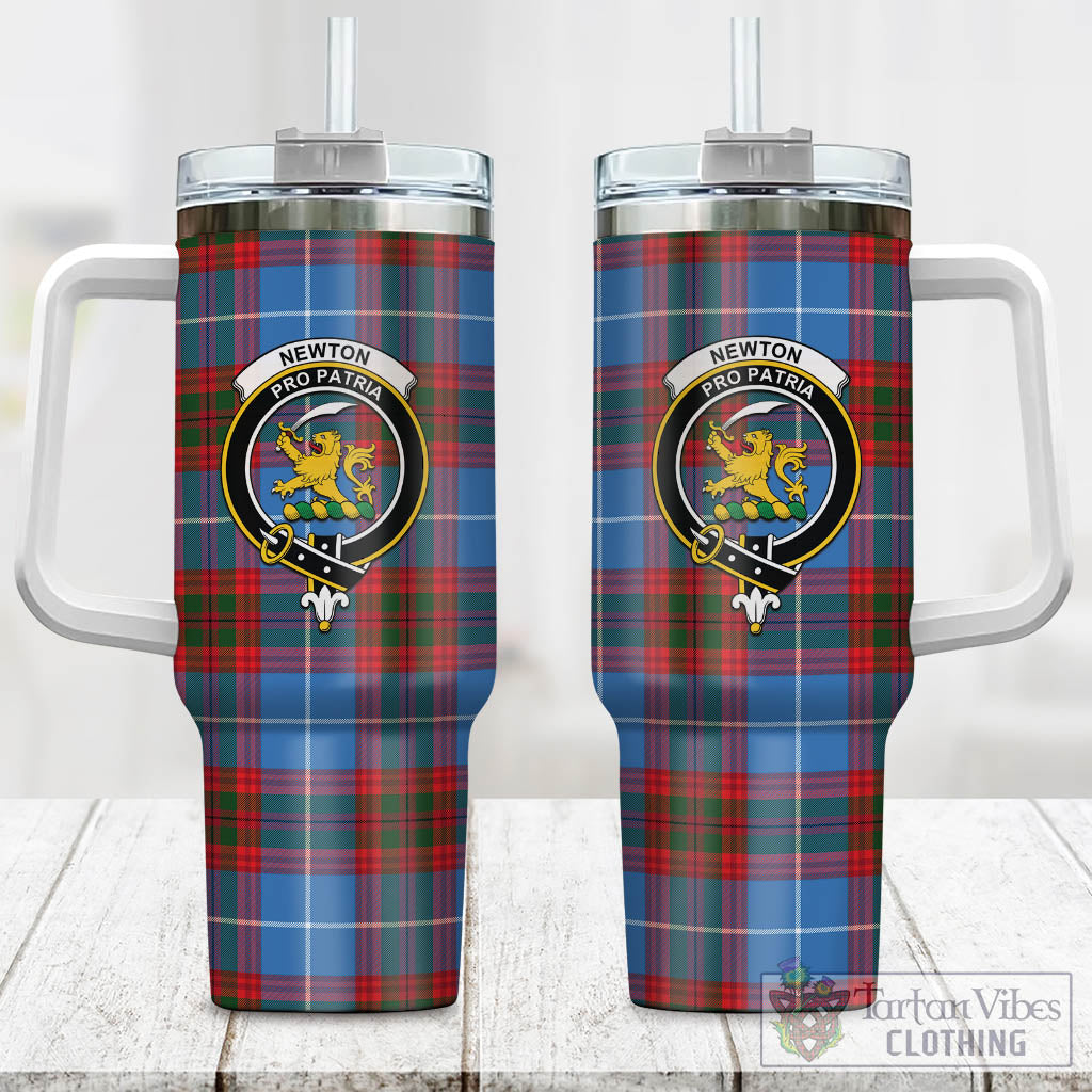 Tartan Vibes Clothing Newton Tartan and Family Crest Tumbler with Handle