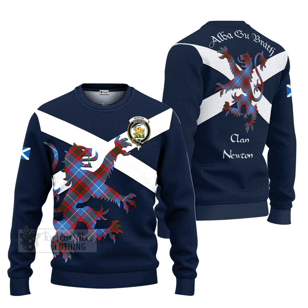 Tartan Vibes Clothing Newton Tartan Lion Rampant Knitted Sweater – Proudly Display Your Heritage with Alba Gu Brath and Clan Name