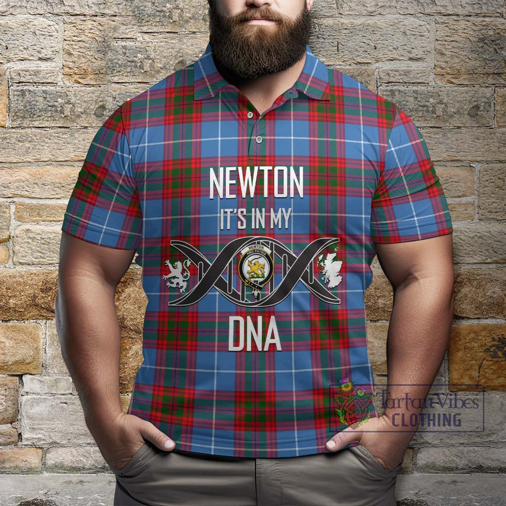 Newton Tartan Polo Shirt with Family Crest DNA In Me Style Kid - Tartanvibesclothing Shop