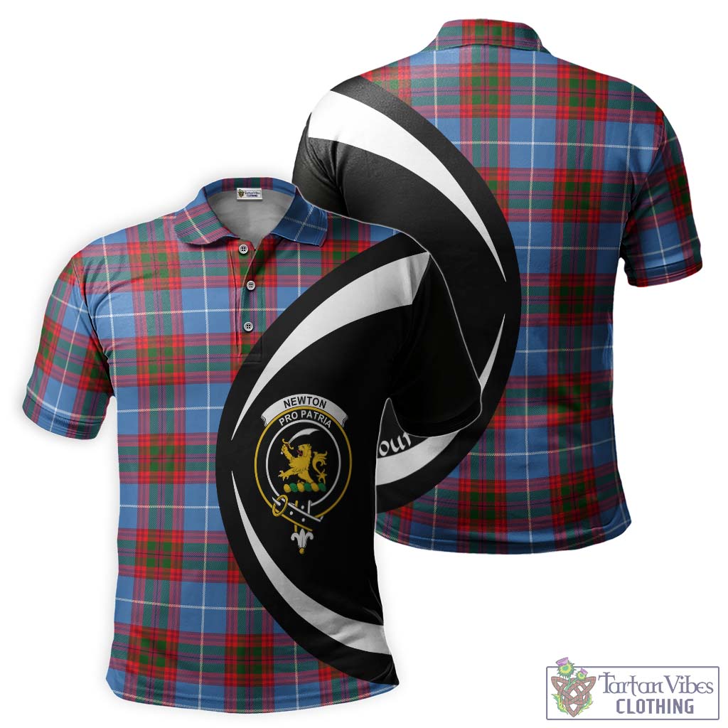 Newton Tartan Men's Polo Shirt with Family Crest Circle Style Kid - Tartan Vibes Clothing