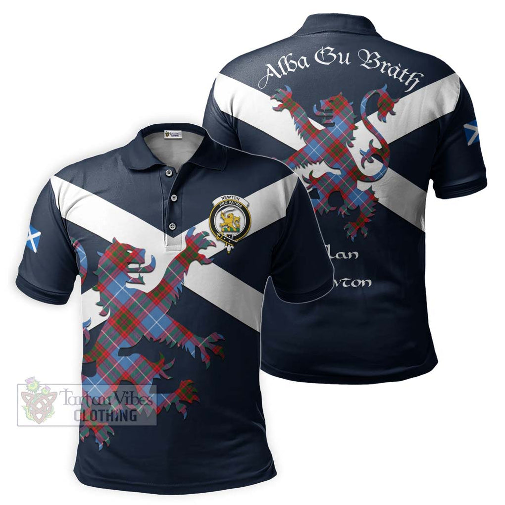 Tartan Vibes Clothing Newton Tartan Lion Rampant Polo Shirt – Proudly Display Your Heritage with Alba Gu Brath and Clan Name