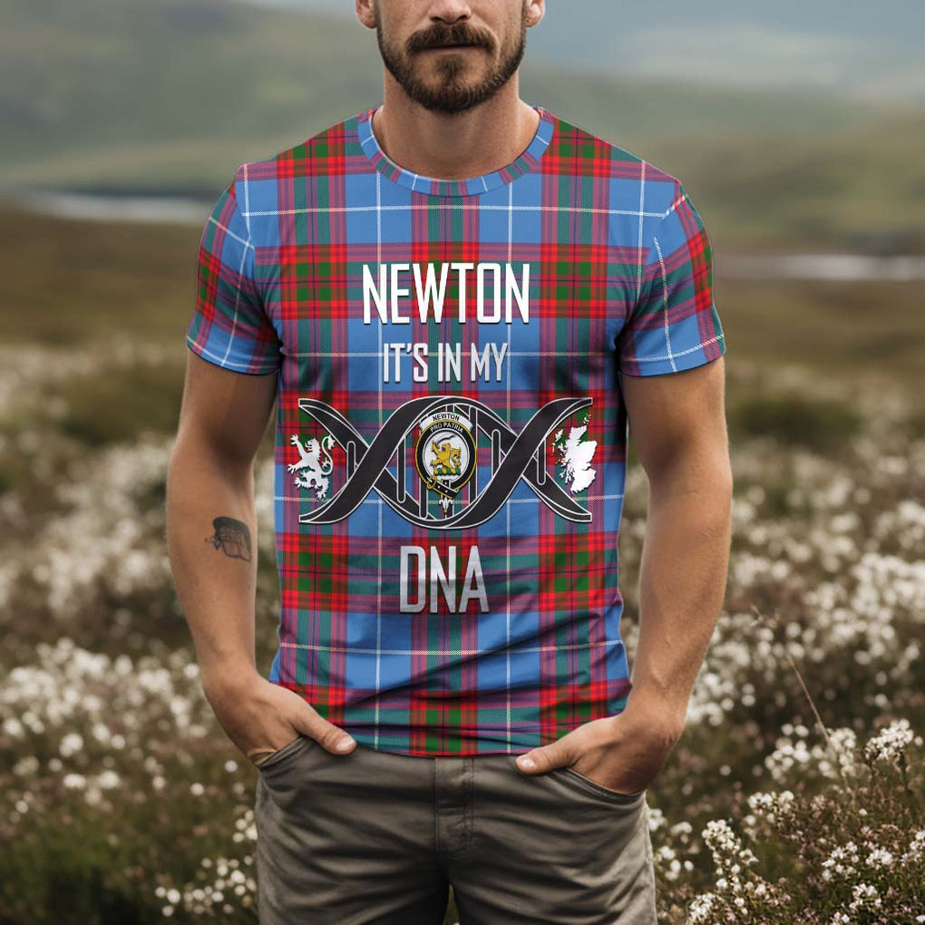 Newton Tartan T-Shirt with Family Crest DNA In Me Style Kid's Shirt - Tartan Vibes Clothing