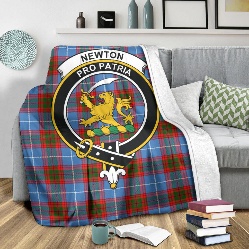 newton-tartab-blanket-with-family-crest