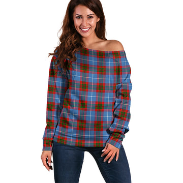 Newton Tartan Off Shoulder Women Sweater