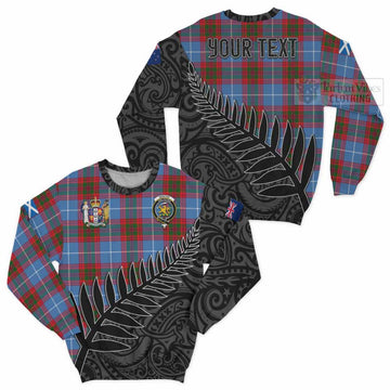 Newton Crest Tartan Sweatshirt with New Zealand Silver Fern Half Style