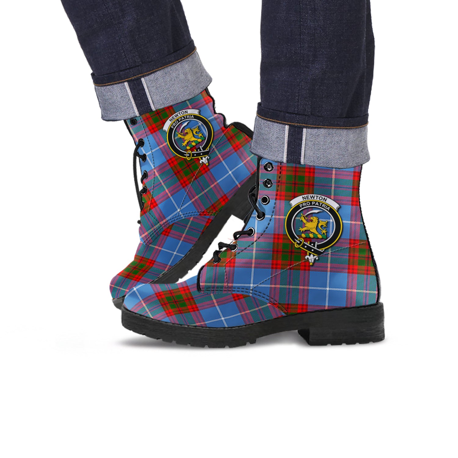 newton-tartan-leather-boots-with-family-crest