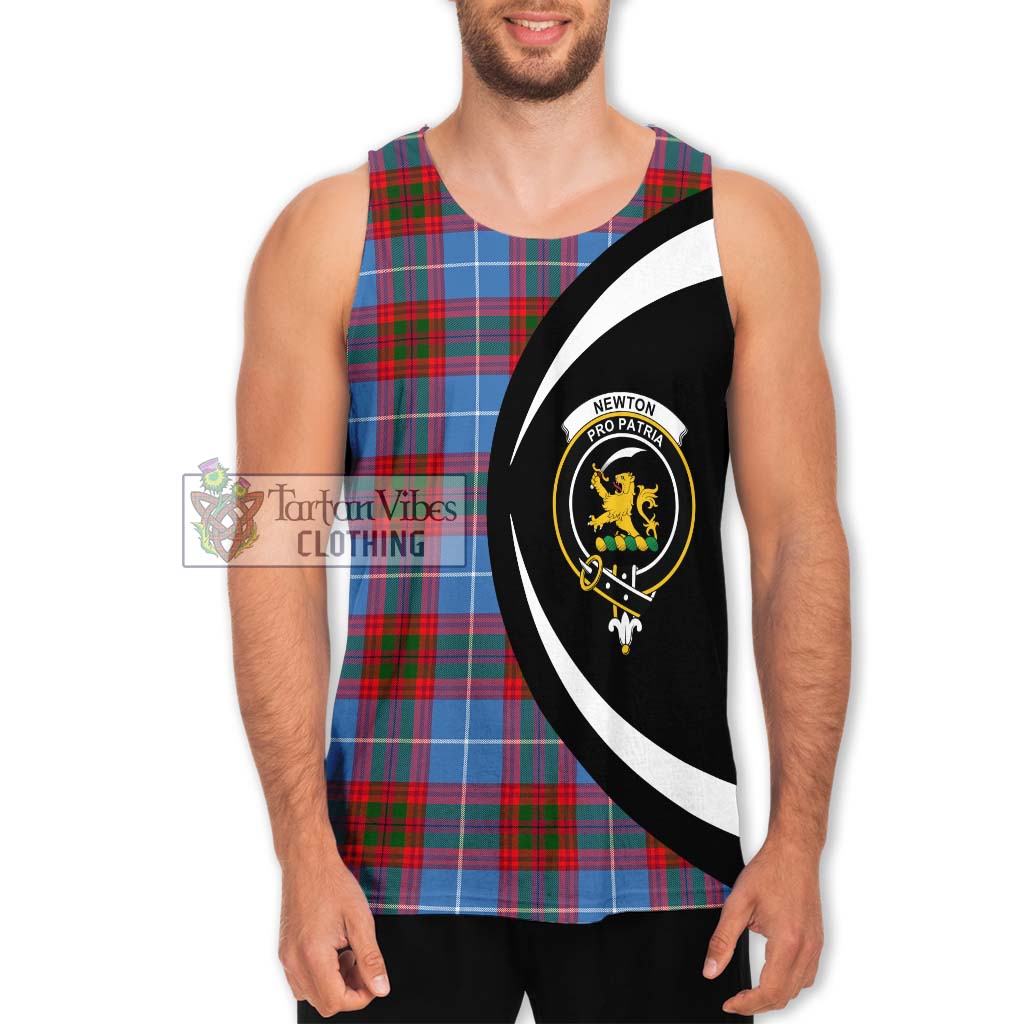 Newton Tartan Men's Tank Top with Family Crest Circle Style Men - Tartan Vibes Clothing