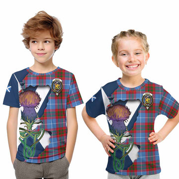 Newton Tartan Family Crest Kid T-Shirt Scottish Thistle Celtic Inspired Youth XL Size14 - Tartan Vibes Clothing