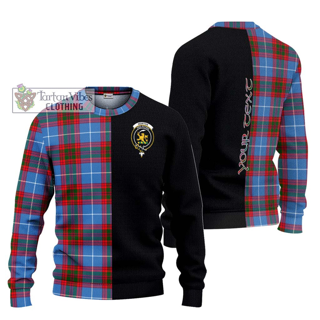 Newton Tartan Knitted Sweater with Family Crest and Half Of Me Style Unisex - Tartanvibesclothing Shop