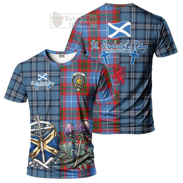 Newton Tartan T-Shirt Happy St. Andrew's Day Half Tartan Style