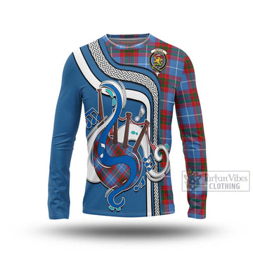 Newton Tartan Long Sleeve T-Shirt with Epic Bagpipe Style