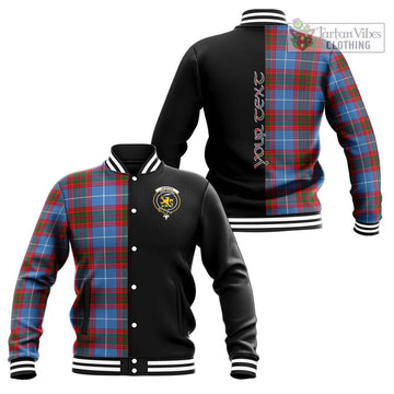 Newton Tartan Baseball Jacket with Family Crest and Half Of Me Style