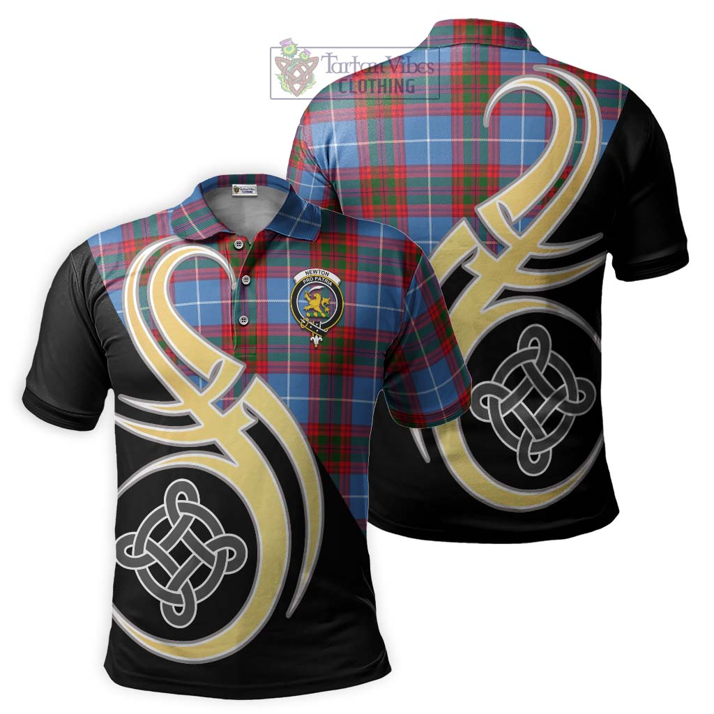 Newton Tartan Polo Shirt with Family Crest and Celtic Symbol Style Kid - Tartan Vibes Clothing