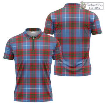 Newton Tartan Zipper Polo Shirt