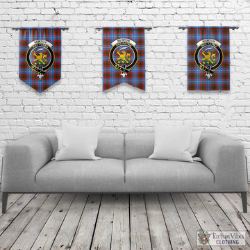 Newton Tartan Gonfalon, Tartan Banner with Family Crest