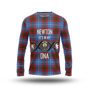 Newton Tartan Long Sleeve T-Shirt with Family Crest DNA In Me Style