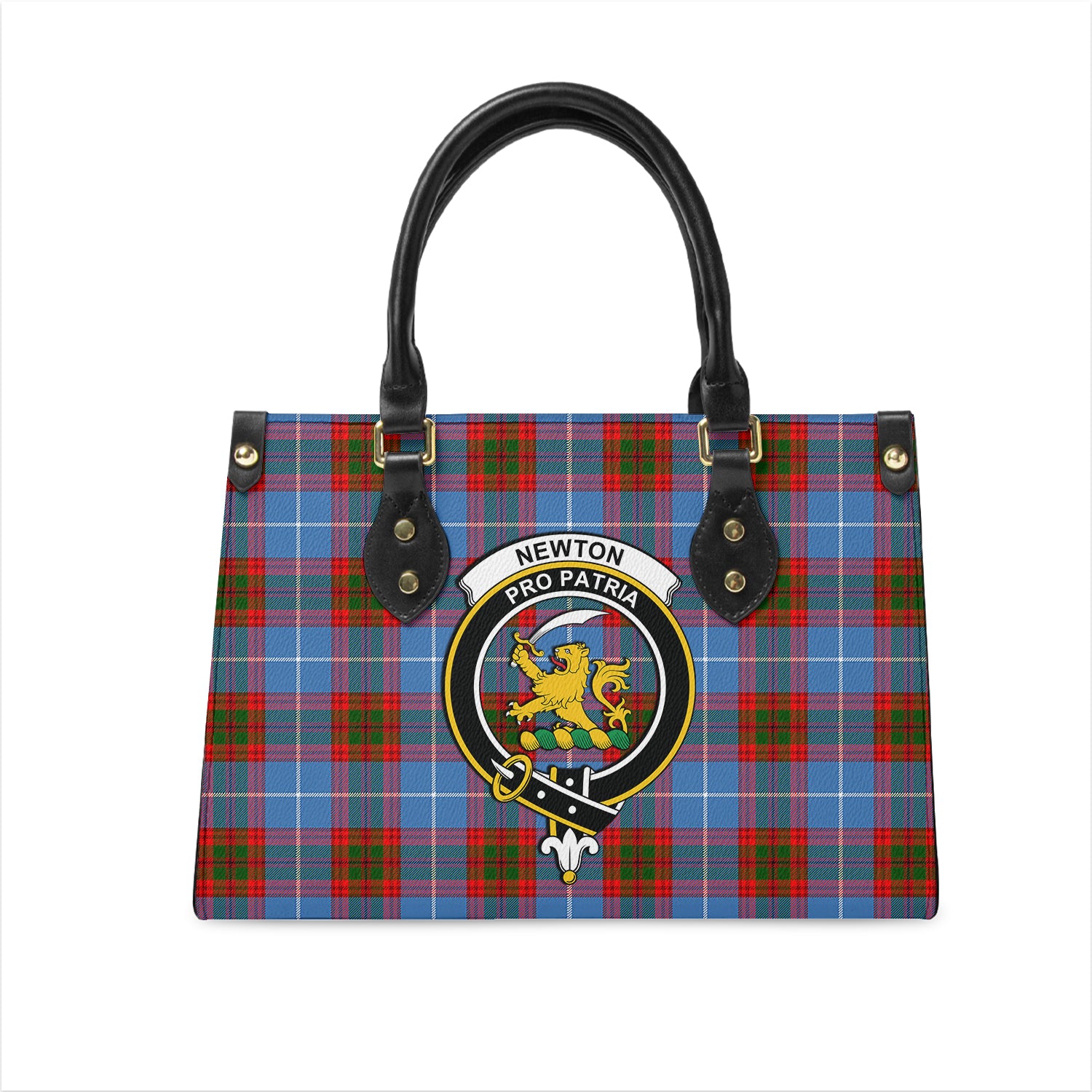 newton-tartan-leather-bag-with-family-crest