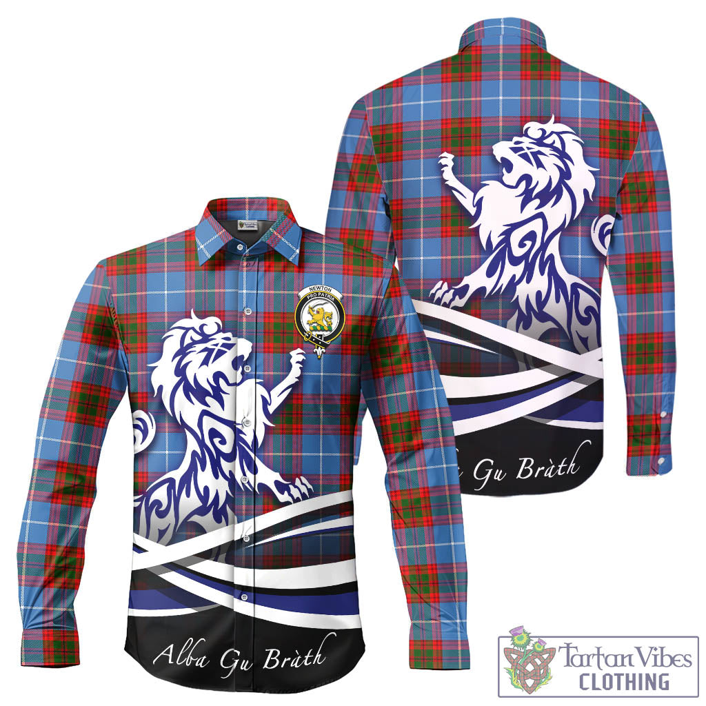 newton-tartan-long-sleeve-button-up-shirt-with-alba-gu-brath-regal-lion-emblem