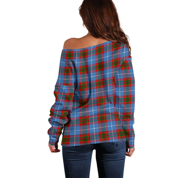 Newton Tartan Off Shoulder Women Sweater