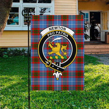 Newton Tartan Flag with Family Crest