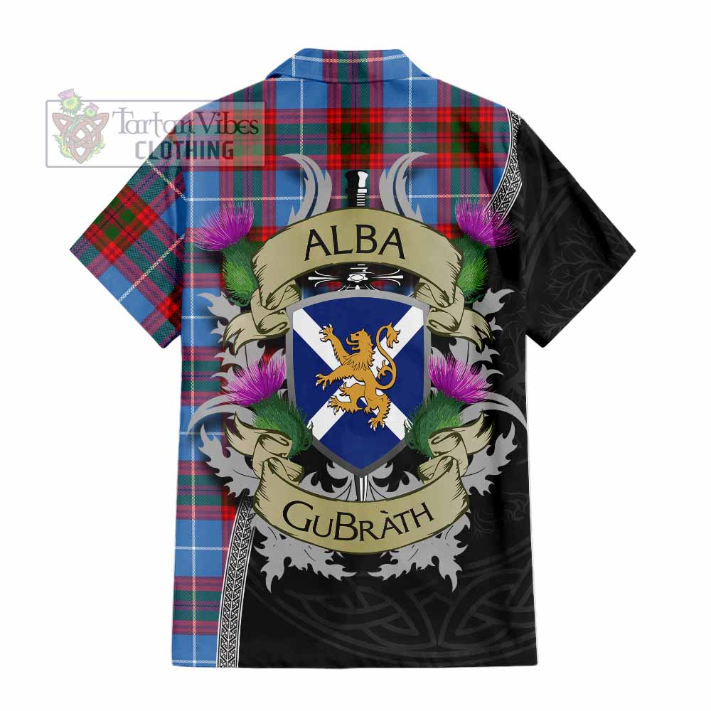 Newton Tartan Family Crest Hawaiian Shirt Lion Rampant Royal Thistle Shield Celtic Inspired - Tartan Vibes Clothing