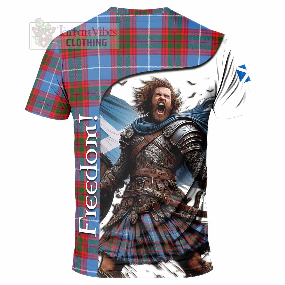 Newton Crest Tartan T-Shirt Inspired by the Freedom of Scottish Warrior