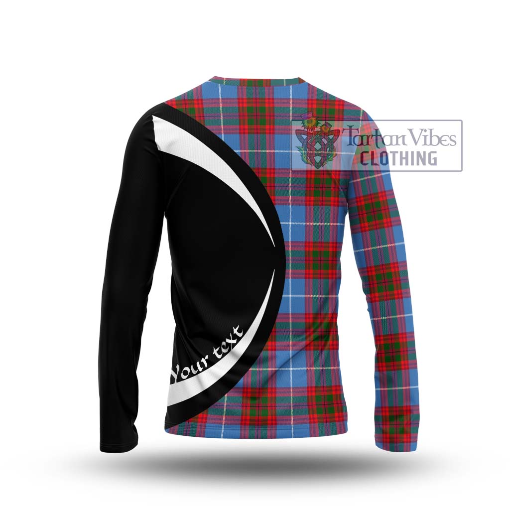 Newton Tartan Long Sleeve T-Shirt with Family Crest Circle Style - Tartan Vibes Clothing