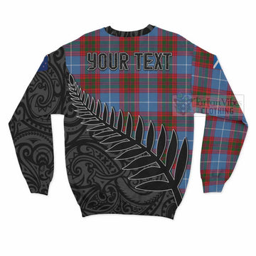 Newton Crest Tartan Sweatshirt with New Zealand Silver Fern Half Style