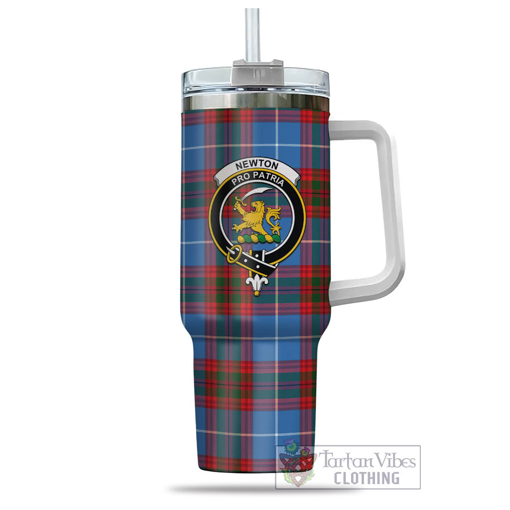 Tartan Vibes Clothing Newton Tartan and Family Crest Tumbler with Handle