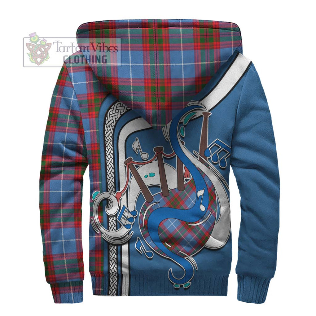 Newton Tartan Sherpa Hoodie with Epic Bagpipe Style - Tartanvibesclothing Shop