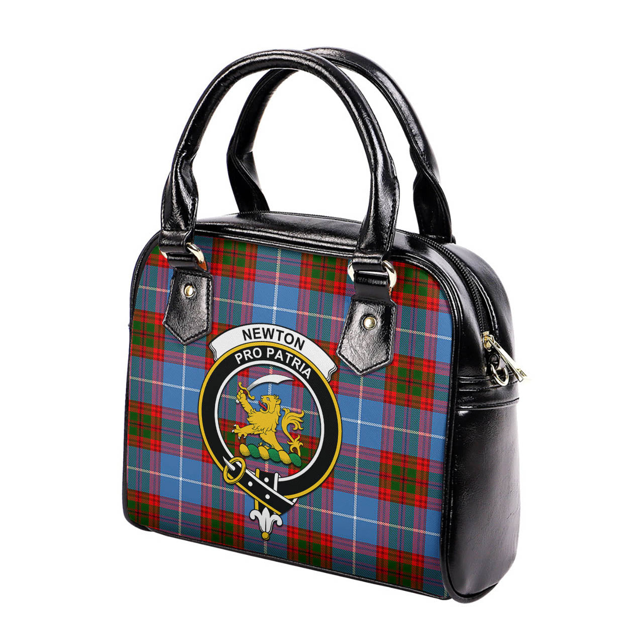 Newton Tartan Shoulder Handbags with Family Crest - Tartanvibesclothing