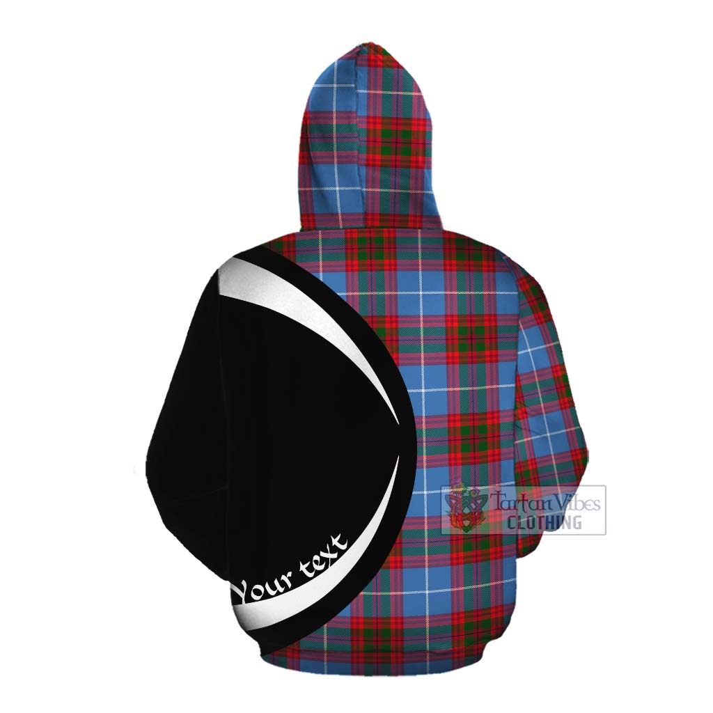 Tartan Vibes Clothing Newton Tartan Cotton Hoodie with Family Crest Circle Style