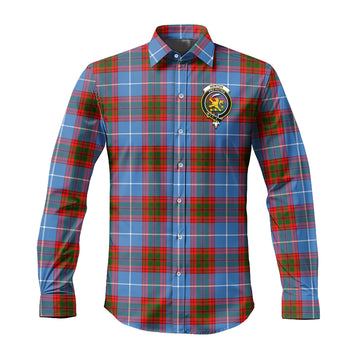 Newton Tartan Long Sleeve Button Up Shirt with Family Crest