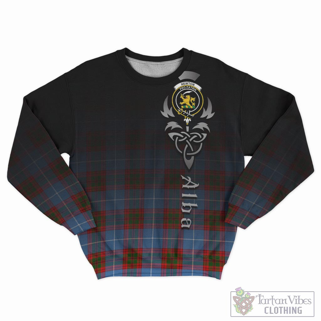 Tartan Vibes Clothing Newton Tartan Sweatshirt Featuring Alba Gu Brath Family Crest Celtic Inspired