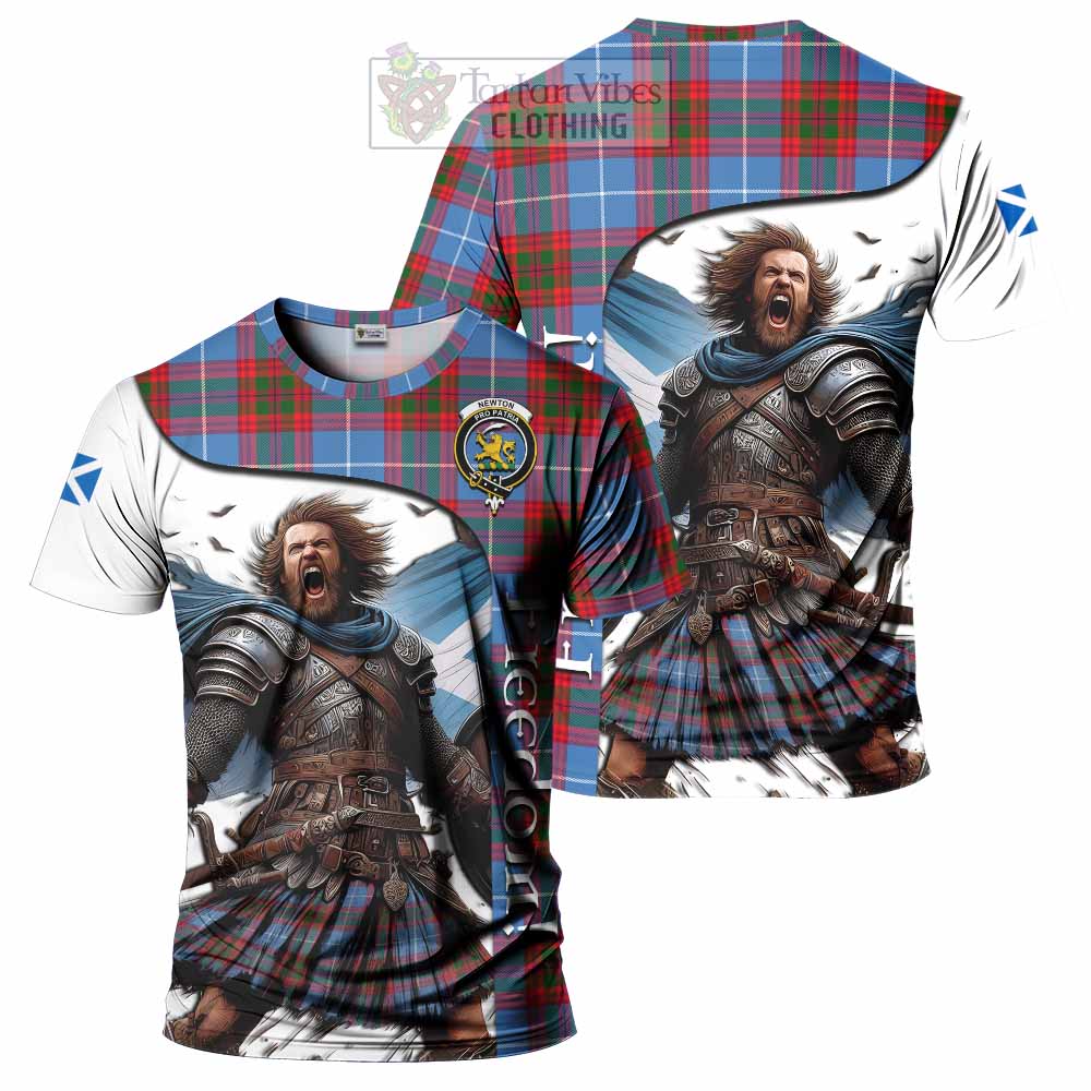 Newton Crest Tartan T-Shirt Inspired by the Freedom of Scottish Warrior