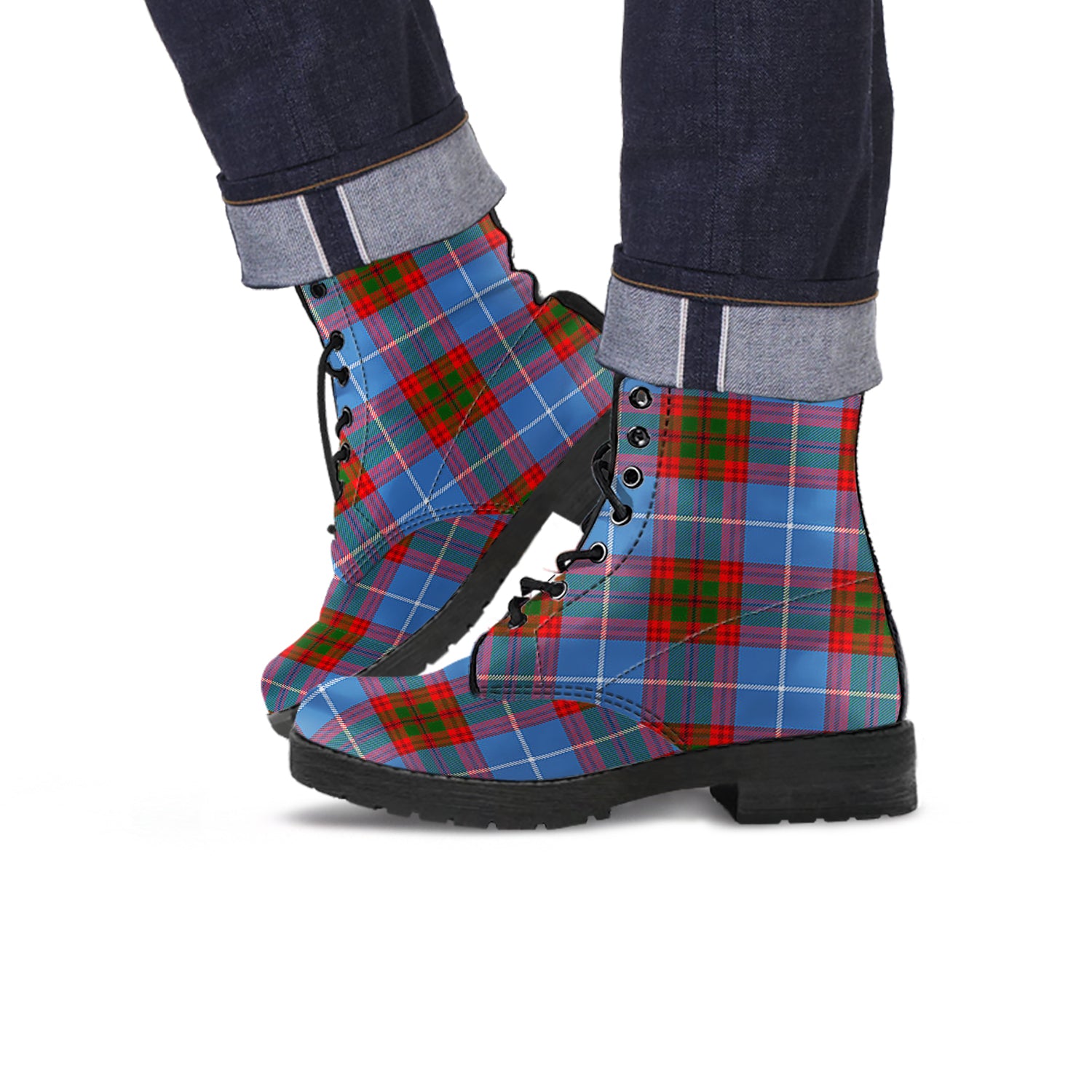 newton-tartan-leather-boots